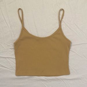 Brandy Melville Ribbed Yellow Tank Top